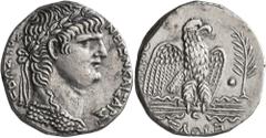 Roman Provincial SYRIA, Seleucis and Pieria. Antioch. Nero, 54-68. Tetradrachm (Silver, 23 mm, 13.95 g, 1 h), RY 9 and CY 111 = 62/3. NEPΩN KAIΣAPOΣ ΣEBAΣTOY Laureate head of Nero to right, wearing ae
