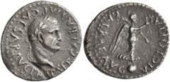 Roman Imperial Galba, 68-69. Quinarius (Silver, 15 mm, 1.68 g, 8 h), Lugdunum, December 68-15 January 69. SER GALBA IMP CAESAR AVG P M T P Laureate head of Galba to right. Rev. VICTORIA GALBAE AVG Vic
