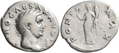 Roman Imperial Otho, 69. Denarius (Silver, 19 mm, 3.06 g, 6 h), Rome, 15 January-16 April 69. [IMP O]THO CAESAR AVG TR P Bare head of Otho to right. Rev. PONT MAX Ceres standing front, head to left, h