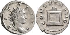 Roman Imperial Trajan Decius, 249-251. Antoninianus (Silver, 22 mm, 4.86 g, 7 h), commemorative issue for Divus Titus (died 81), Rome, mid 251. DIVO TITO Radiate head of Divus Titus to right. Rev. CON