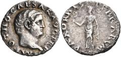 Roman Imperial Otho, 69. Denarius (Silver, 18 mm, 2.42 g, 5 h), Rome, 15 January-16 April 69. IMP M OTHO CAESAR AVG TR P Bare head of Otho to right. Rev. PAX ORBIS TERRARVM Pax standing front, head to