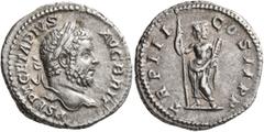 Roman Imperial Geta, 209-211. Denarius (Silver, 19 mm, 3.29 g, 1 h), Rome, 211. P SEPT GETA PIVS AVG BRIT Laureate head of Geta to right. Rev. TR P III COS II P P Janus standing front, head to left, h
