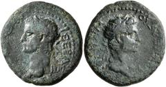 Greek KINGS OF THRACE. Rhoemetalkes III, circa AD 38-46. Diassarion (Bronze, 23 mm, 8.06 g, 7 h), with Gaius (Caligula), 37-41. [ΓAIΩ KAIΣAPI] ΣEBAΣ[TΩ] Laureate head of Gaius (Caligula) to left. Rev.