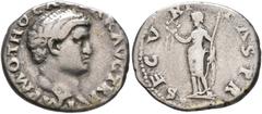 Roman Imperial Otho, 69. Denarius (Silver, 18 mm, 3.10 g, 5 h), Rome, 15 January-16 April 69. IMP M OTHO CAESAR AVG TR P Bare head of Otho to right. Rev. SECVRITAS P R Securitas standing front, head t