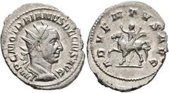 Roman Imperial Trajan Decius, 249-251. Antoninianus (Silver, 24 mm, 4.17 g, 7 h), Rome, 249-251. IMP C M Q TRAIANVS DECIVS AVG Radiate and cuirassed bust of Trajan Decius to right, seen from behind. R
