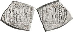 Early Medieval & Islamic CRUSADERS. Crusader Imitations of Islamic Dirhams. Half Dirham (Silver, 13 mm, 1.07 g, 12 h), imitating an Ayyubid half dirham from Dimashq, citing the deceased Ayyubid al-Sal