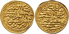 Early Medieval & Islamic ISLAMIC, Ottoman Empire. Sulayman II Qanuni ('the Lawgiver'), AH 926-974 / AD 1520-1566. Sultani (Gold, 21 mm, 3.52 g, 8 h), Misr, AH 926 / AD 1520. Pere 181. Sultan 9459. A b
