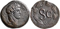 Roman Provincial SYRIA, Seleucis and Pieria. Antioch. Otho, 69. 'Dupondius' (Bronze, 28 mm, 13.55 g, 1 h). IMP M O[THO CAE] AVG Laureate head of Otho to right. Rev. Large S C within laurel wreath. McA