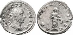 Roman Imperial Trajan Decius, 249-251. Antoninianus (Silver, 22 mm, 2.58 g, 12 h), uncertain branch mint, circa 250-251. IMP CAE [TRA DE]C AVG Radiate and cuirassed bust of Trajan Decius to right, see