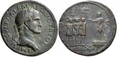 Miscellaneous PADUAN MEDALS. Galba, 68-69. 'Sestertius' (Bronze, 35 mm, 21.89 g, 6 h), by Giovanni di Cavino (1500-1570), a later aftercast. IMP•SER•SVLP•GALBA•CAES•AVG•TR•POT• Laureate and draped bus