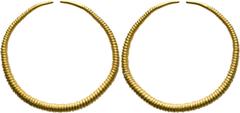 Greek CELTIC, Uncertain. Circa 1100-500 BC. 'Ring Money' (Gold, 47 mm, 13.19 g). A single shaft of gold with multiple twists and plain ends which do not touch. Cf. CNG 91 (2012), 1572 (3.68 g and attr