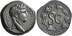 Roman Provincial SYRIA, Seleucis and Pieria. Antioch. Otho, 69. 'As' (Bronze, 24 mm, 8.28 g, 12 h). IMP M OTHO CAE AVG Laureate head of Otho to right. Rev. Large S•C within laurel wreath. McAlee 322c.