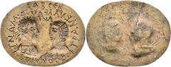 Roman Provincial UNCERTAIN. Gordian III, with Tranquillina, 238-244. Uniface Plaquette (Orichalcum, 40x32 mm, 4.52 g), 241-244. AY•K•M•ANT•ΓOPΔIANOC / CEB / K•Φ TPANKYΛΛЄ/INA / CAB CЄB Laureate and dr