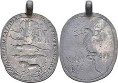 Roman Provincial EGYPT. Uncertain, circa 3rd-4th centuries. Gnostic Amulet (Silver, 51x41 mm, 21.48 g, 12 h). IAⲰ CABAⲰΘ AΔNAI ABPACAΞ MIXAHΛ OYPIHΛ COYPIHΛ ΓABPIHΛ in outer frame; within, various sym