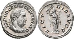 Roman Imperial Balbinus, 238. Denarius (Silver, 20 mm, 2.95 g, 1 h), Rome, circa April-June 238. IMP C D CAEL BALBINVS AVG Laureate, draped and cuirassed bust of Balbinus to right. Rev. VICTORIA AVGG 