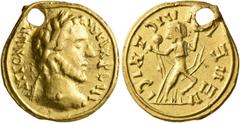 The Aurum Barbarorum Collection II UNCERTAIN GERMANIC TRIBES, Pseudo-Imperial coinage. Late 3rd-early 4th centuries. 'Aureus' (Gold, 18 mm, 4.42 g, 12 h), ‘Early Group’. Imitating Antoninus Pius, 138-