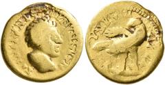 The Aurum Barbarorum Collection II UNCERTAIN GERMANIC TRIBES, Pseudo-Imperial coinage. Late 3rd-early 4th centuries. 'Quinarius' (Gold, 14 mm, 2.75 g, 11 h), 'Derived Gordian Group A'. NΛMXNNИ[...]IIY