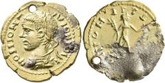 The Aurum Barbarorum Collection II UNCERTAIN GERMANIC TRIBES, Pseudo-Imperial coinage. Late 3rd-early 4th centuries. 'Aureus' (Electrum, 22 mm, 6.22 g, 4 h), 'Derived Gordian Group C'. NOIIION- YVIOHY