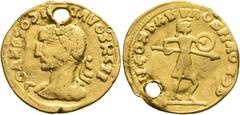 The Aurum Barbarorum Collection II UNCERTAIN GERMANIC TRIBES, Pseudo-Imperial coinage. Late 3rd-early 4th centuries. 'Aureus' (Gold, 22 mm, 4.00 g, 5 h), 'Derived Gordian Group C'. C OΛXR CO CI[...] D