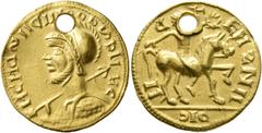 The Aurum Barbarorum Collection II UNCERTAIN GERMANIC TRIBES, Pseudo-Imperial coinage. Late 3rd-early 4th centuries. 'Aureus' (Gold, 19 mm, 4.00 g, 1 h), 'Probus Group E'. Imitating Probus, 276-282. M