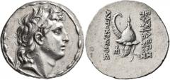 Greek SELEUKID KINGS OF SYRIA. Tryphon, circa 142-138 BC. Tetradrachm (Silver, 31 mm, 16.52 g, 1 h), Antiochia on the Orontes. Diademed head of Tryphon to right. Rev. BAΣIΛEΩΣ / TPYΦΩNOΣ - AYTOKPATOPO