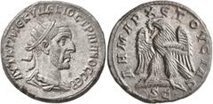 Roman Provincial SYRIA, Seleucis and Pieria. Antioch. Trajan Decius, 249-251. Tetradrachm (Billon, 25 mm, 12.08 g, 6 h). ΑΥΤ Κ Γ ΜЄ ΚΥ ΔЄΚΙΟC ΤΡΑΙΑΝΟC CЄΒ Radiate, draped and cuirassed bust of Trajan 