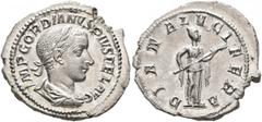 Roman Imperial Gordian III, 238-244. Denarius (Silver, 21 mm, 2.72 g, 7 h), Rome, Summer 241. IMP GORDIANVS PIVS FEL AVG Laureate, draped and cuirassed bust of Gordian III to right, seen from behind. 
