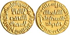 Early Medieval & Islamic ISLAMIC, Umayyad Caliphate. temp. Suleiman ibn 'Abd al-Malik, AH 96-99 / AD 715-717. Dinar (Gold, 20 mm, 4.27 g, 5 h), without mint name, AH 98 = AD 716/7. In inner field: 'no