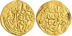 Early Medieval & Islamic ISLAMIC, Ottoman Empire. Mehmed III, AH 1003-1012 / AD 1595-1603. Sultani (Gold, 20 mm, 3.45 g, 3 h), Jaza'ir (Algeria), AH 1003 = AD 1595. Pere 318. Sultan 9741. The flan sli