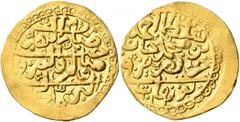 Early Medieval & Islamic ISLAMIC, Ottoman Empire. Ahmad I, AH 1012-1026 / AD 1603-1617. Sultani (Gold, 21 mm, 3.47 g, 3 h), Tuqat (Tokat), AH 1012 = AD 1603. Pere 361. Sultan 9750 ( same dies ). Rare.