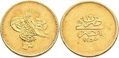Early Medieval & Islamic ISLAMIC, Ottoman Empire. 'Abd al-Majid I, AH 1255-1277 / AD 1839-1861. 100 Kurush (Gold, 21 mm, 8.47 g, 12 h), Misr, AH 1255 = AD 1839 / RY 16 = AH 1270. Pere 881. Sultan 125.