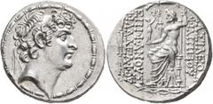 Greek SELEUKID KINGS OF SYRIA. Philip I Philadelphos, circa 95/4-76/5 BC. Tetradrachm (Silver, 27 mm, 15.75 g, 12 h), uncertain mint in Cilicia, likely Tarsos, circa 94/3-88/7. Diademed head of Philip