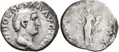 Roman Imperial Otho, 69. Denarius (Silver, 19 mm, 2.88 g, 6 h), Rome, 15 January-16 April 69. IMP OTHO CAESAR AVG TR P Bare head of Otho to right. Rev. PONT MAX Ceres standing front, head to left, hol