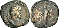 Roman Imperial Gallienus, 253-268. Sestertius (Orichalcum, 29 mm, 17.76 g, 1 h), Rome, 256-257. IMP GALLIENVS P F AVG GERM Laureate and cuirassed bust of Gallienus to right. Rev. VICTORIA AVGG / S - C
