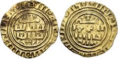 Early Medieval & Islamic CRUSADERS. County of Tripoli. Bohémond IV of Antioch, 1187-1233. Bezant (Gold, 21 mm, 3.62 g, 10 h), imitating a dinar of the Fatimid caliph al-Mustansir. Crude third phase im