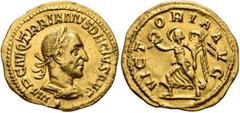 The Birger Bentsen Collection Trajan Decius, 249-251. Aureus (Gold, 20 mm, 4.26 g, 11 h), Rome. IMP C M Q TRAIANVS DECIVS AVG Laureate and cuirassed bust of Trajan Decius to right, seen from behind. R