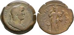 The Rhakotis Collection EGYPT. Alexandria. Hadrian, 117-138. Drachm (Bronze, 34 mm, 23.69 g, 12 h), RY 19 = 134/5. AYT KAIC [T]PAIAN [AΔPIANOC CЄΒ] Laureate, draped and cuirassed bust of Hadrian to ri