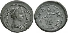 Roman Provincial PHRYGIA. Cibyra. Pseudo-autonomous issue. Diassarion (Bronze, 23 mm, 7.84 g, 6 h), time of the Severans, 193-235. KAICAPEΩN Diademed and draped bust of the city-goddess (?) to right. 
