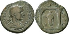 Roman Provincial LYCIA. Patara. Gordian III, 238-244. Tetrassarion (Bronze, 30 mm, 16.60 g, 11 h). ΑΥΤ ΚΑΙ Μ ΑΝΤ ΓΟΡΔΙΑΝΟϹ ϹЄΒ Laureate, draped and cuirassed bust of Gordian III to right, seen from be