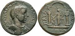 Roman Provincial LYCIA. Patara. Gordian III, 238-244. Tetrassarion (Orichalcum, 30 mm, 22.83 g, 12 h). ΑΥΤ ΚΑΙ Μ ΑΝΤ ΓΟΡΔΙΑΝΟϹ ϹЄΒ Laureate, draped and cuirassed bust of Gordian III to right. Rev. ΠΑΤ