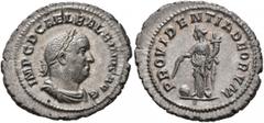 Roman Imperial Balbinus, 238. Denarius (Silver, 22 mm, 3.36 g, 6 h), Rome, circa April-June 238. IMP C D CAEL BALBINVS AVG Laureate, draped and cuirassed bust of Balbinus to right. Rev. PROVIDENTIA DE