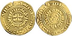 Early Medieval & Islamic CRUSADERS. Latin Kingdom of Jerusalem. Imitation Bezants, 11th-12th centuries. Bezant (Gold, 22 mm, 3.75 g, 1 h), imitating a dinar of the Fatimid caliphal-Amir bi-Ahkam Allah