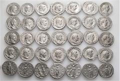 Group Lots A lot containing 35 silver coins. Including: Antoniniani of Gordian III (13), Philip I (7), Otacilia Severa (2), Philip II (2), Trajan Decius (8), Herennia Etruscilla (3). Very fine to extr