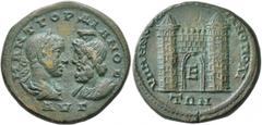 Roman Provincial MOESIA INFERIOR. Marcianopolis. Gordian III, 238-244. Pentassarion (Orichalcum, 26 mm, 12.27 g, 7 h), Tullius Menophilus, legatus Augusti pro praetore. M ANT ΓOPΔIANOC AYΓ Laureate, d