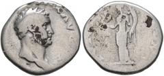 Roman Imperial Otho, 69. Denarius (Silver, 17 mm, 3.14 g, 6 h), Rome, 15 January-16 April 69. [IMP OTHO CA]ESAR AVG [TR P] Bare head of Otho to right. Rev. PONT MAX Ceres standing front, head to left,
