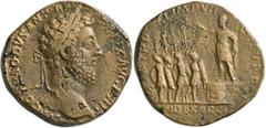 Roman Imperial Commodus, 177-192. Sestertius (Orichalcum, 30 mm, 27.22 g, 12 h), Rome, 186. M COMMODVS ANT P FELIX AVG BRIT Laureate head of Commodus to right. Rev. P M TR P XII IMP VII COS V P P / S 