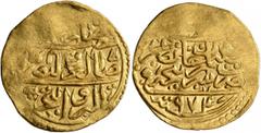 Early Medieval & Islamic ISLAMIC, Ottoman Empire. Salim II, AH 974-982 / AD 1566-1574. Sultani (Gold, 21 mm, 3.52 g, 1 h), Sarbarnija (Srebrenica), AH 974 = AD 1566. Baldwin's Islamic Coin Auction 20 