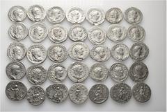 Group Lots A lot containing 35 silver coins. Including: Antoniniani of Gordian III (13), Philip I (7), Otacilia Severa (1), Philip II (2), Trajan Decius (9), Herennia Etruscilla (3). Very fine to extr