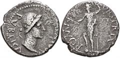 Civil War 68-69 AD Forces of Galba in Spain. Anonymous, 3 April-2nd half of June 68. Denarius (Silver, 17 mm, 3.26 g, 6 h), uncertain mint in Spain. Group VI. SALVS PVBLICA Laureate head of Salus to r