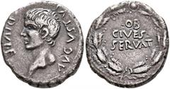 Civil War 68-69 AD Forces of Galba in Spain. In the name of Augustus, 27 BC-AD 14. Denarius (Silver, 17 mm, 3.65 g, 5 h), uncertain mint in Spain. Group A.III, 3 April-2nd half of June 68. AVGVSTVS DI